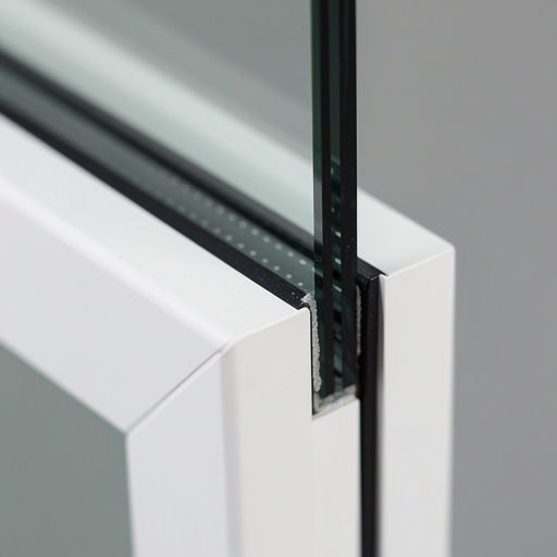 Close-up van wit kunststof kozijn met HR-glas in West Maas en Waal