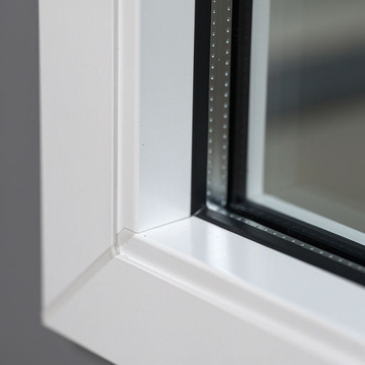 Close-up van wit kunststof kozijn met HR-glas in Druten