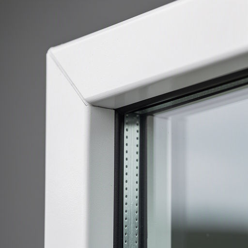Detailopname van wit kunststof kozijn met HR-glas bij woning in Tiel