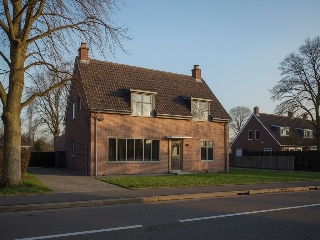 Jaren-80 vrijstaande woning in Neerijnen met antraciet kunststof kozijnen