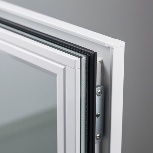 Close-up van wit kunststof kozijn met HR-glas in Maasdriel