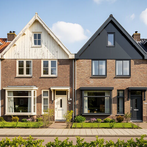 Monteur plaatst kunststof kozijnen bij een woning in Druten