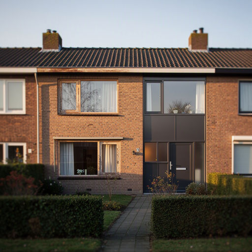 Witte kunststof kozijnen met HR++ glas in een jaren 60-rijtjeshuis