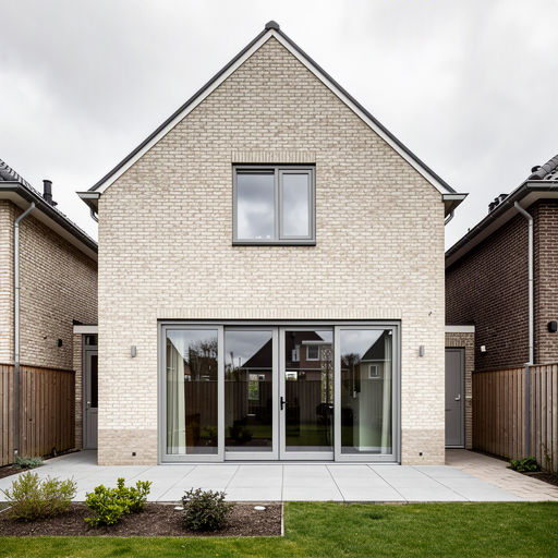 Witte kunststof hefschuifpui met HR++ glas in een rijtjeswoning