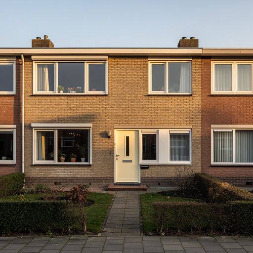 Stijlvolle kunststof voordeur aan een woning in Druten
