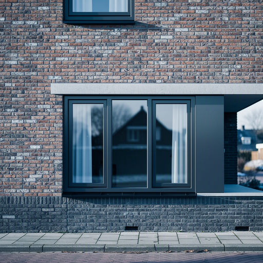 Antraciet kunststof kozijnen aan een gerenoveerde woning